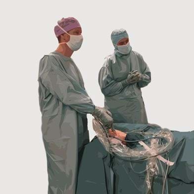 To fot- og ankelkirurger i aksjon.