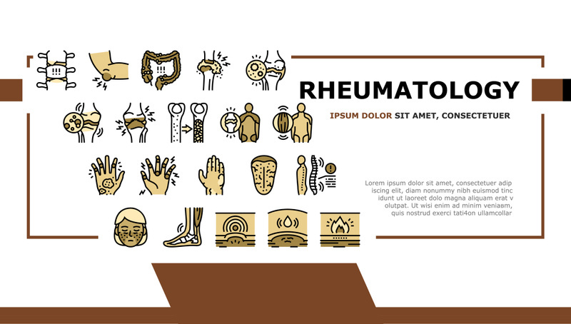 Plakat over forskjellige revmatiske plager