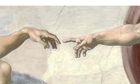 Maleri av Michelangelo - The Creation of Adam fra colourbox.com