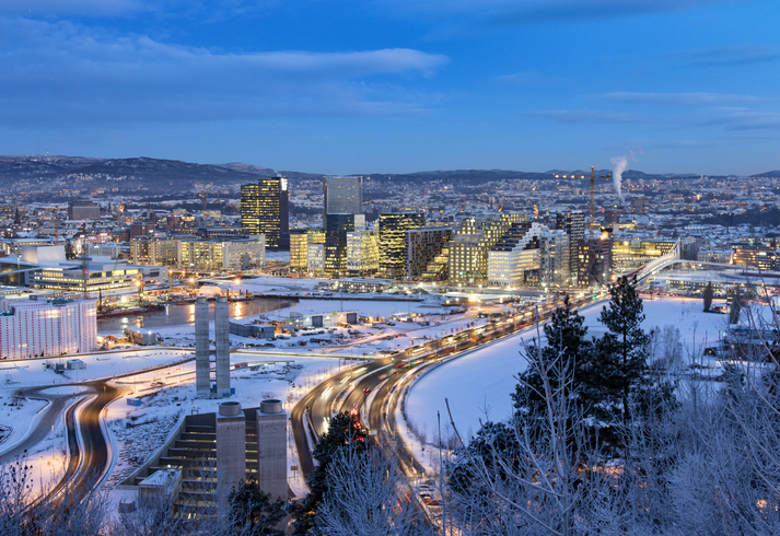 Vinterbilde av Oslo. Foto: Baiaz/iStock