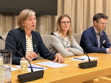 Anne-Karin Rime under høringen om Helseplattformen. Foto: Legeforeningen/Knut E. Braaten
