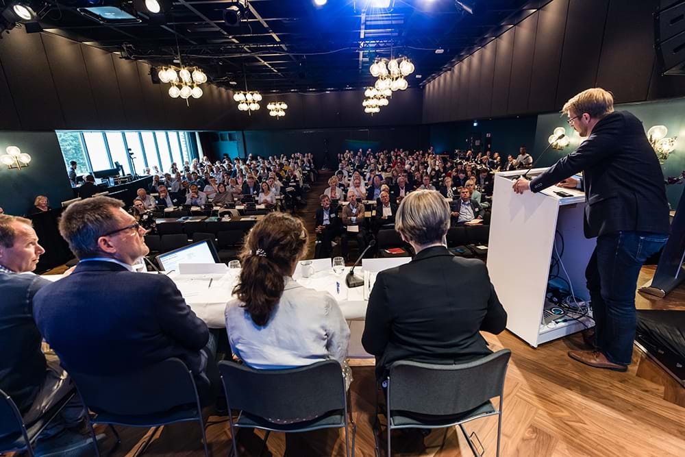 Legeforeningens delegater samlet til Landsstyrem&#248;tet 2019. Foto: Thomas Eckhoff/Legeforeningen