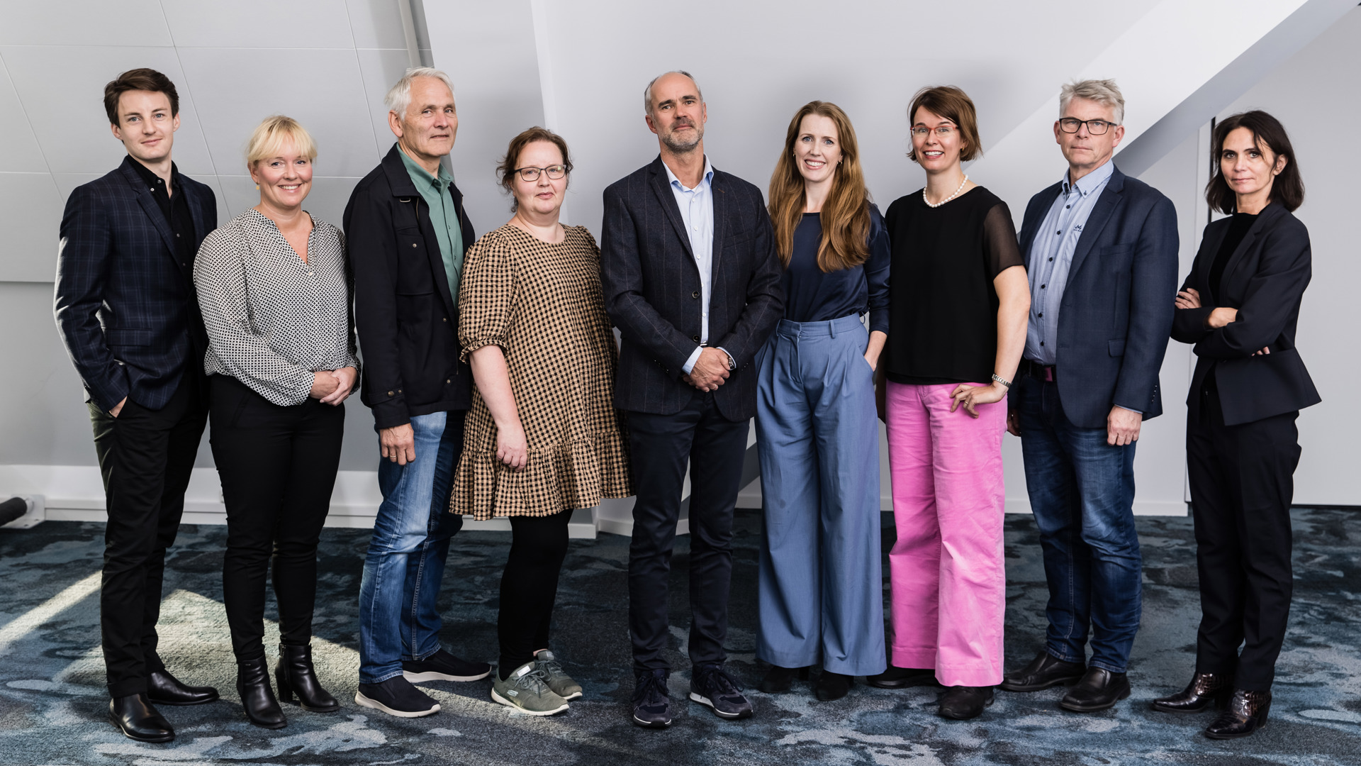 LEGEFORENINGENS FAGSTYRE: Fra venstre: Eivind Aabel, Marte Kvittum Tangen, Harald Nes, Ingvild Skogen Bauge, Ståle Onsgård Sagabråten (leder), Thea Falkenberg Mikkelsen (nestleder), Jana Midelfart Hoff, Tom Sundar, Gry Dahle. Foto: Thomas B. Eckhoff/Legeforeningen.
