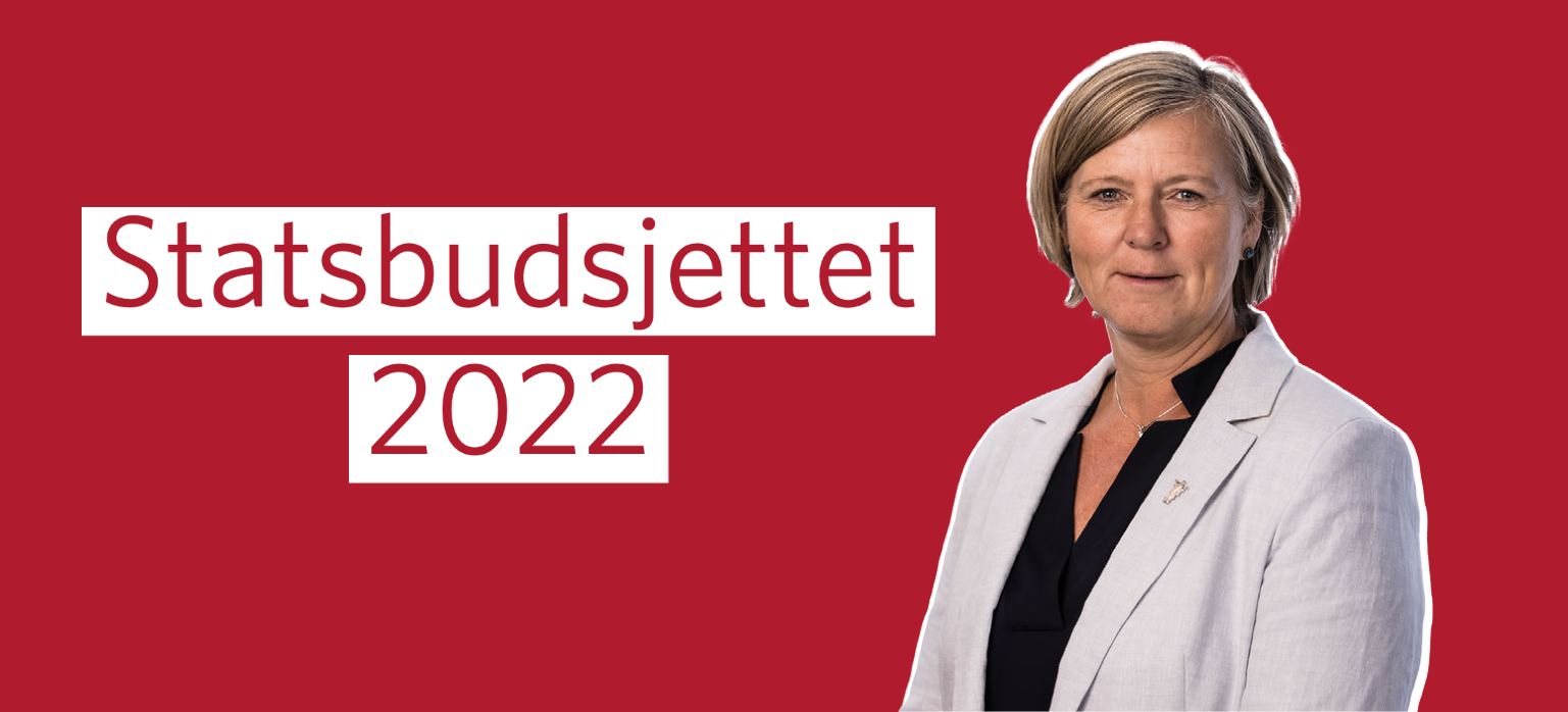 Tekstplakat enkel for statsbudsjettet 2022
