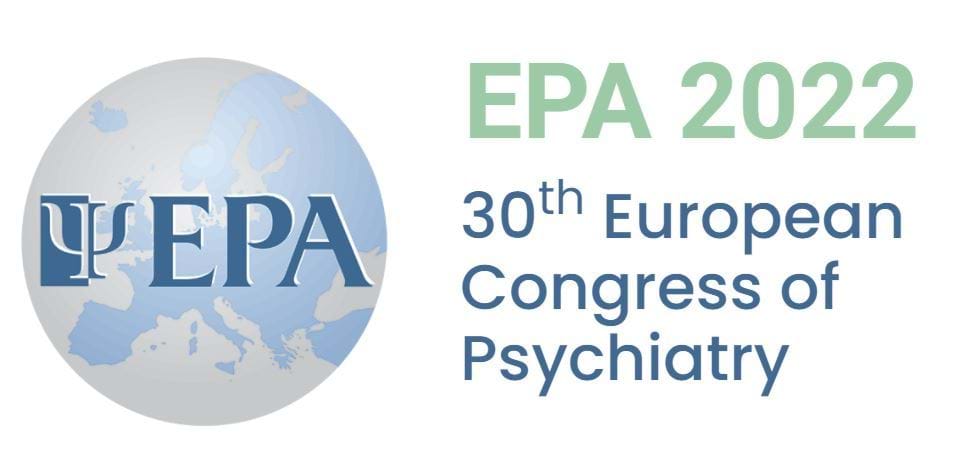 EPA logo og tekst om Europen Congress of Psychiatry. Foto: Skjermbilde fra nettside