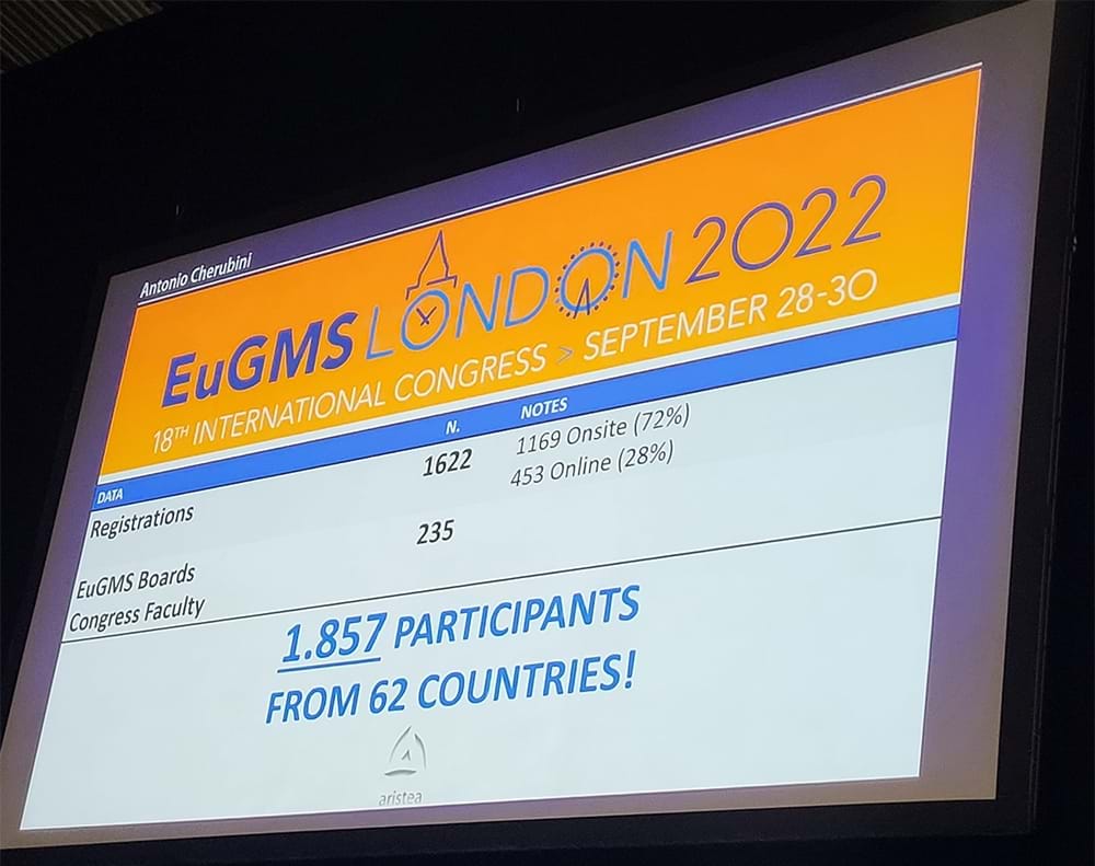 Bilde av presentasjon i forbindelse med EuGMS London 2022