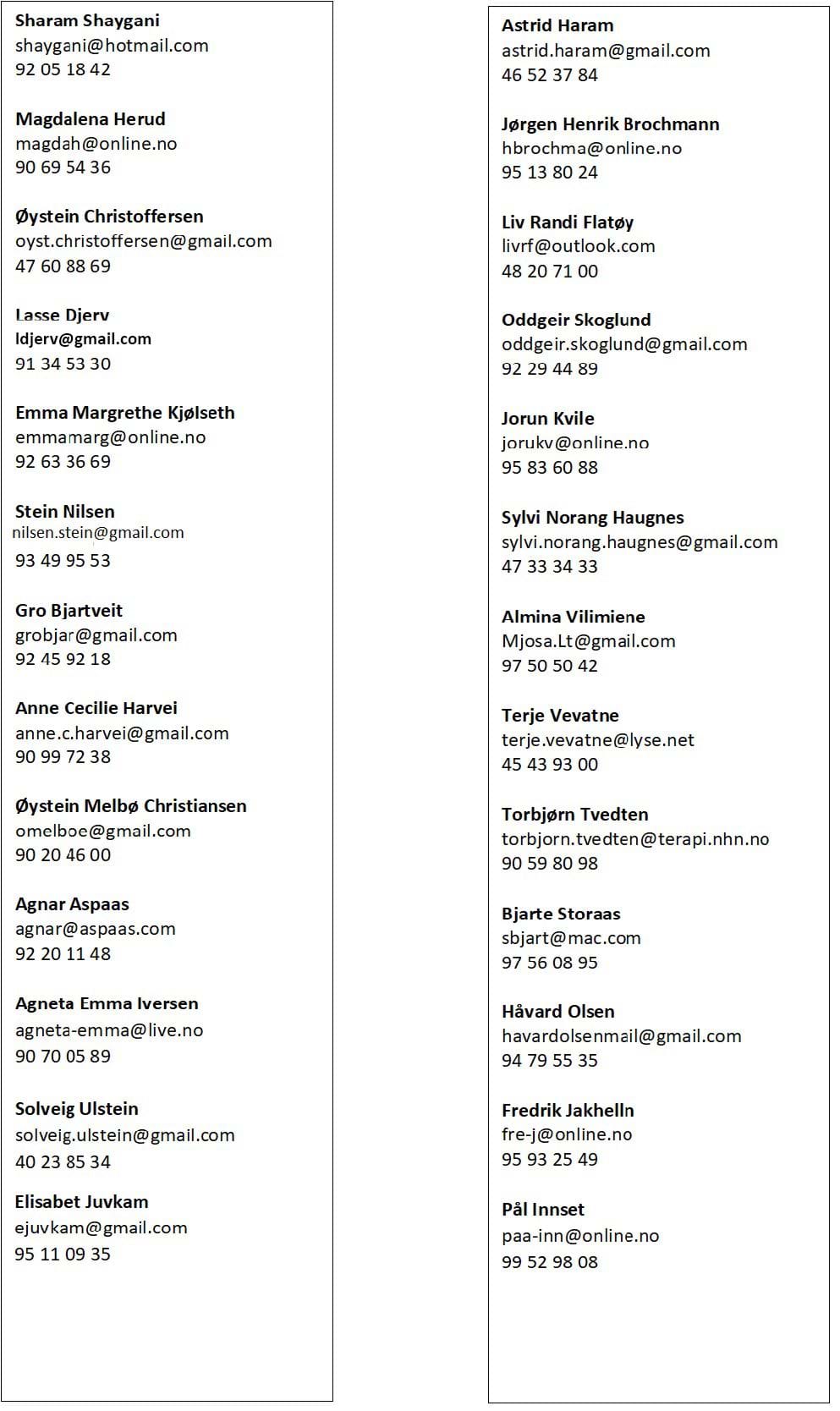 Bilde som viser en oversikt over Støttekollegaer i Legeforeningen.