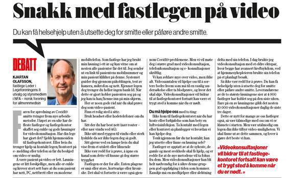 Faksimile kronikk VG