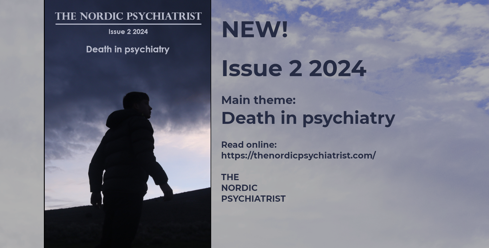 En mann g&aring;r opp en bakke. bl&aring;svarte farger.