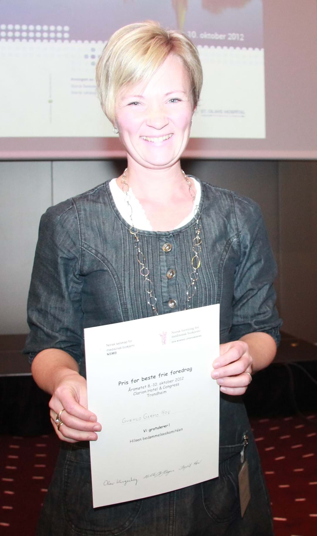 Prisvinneren for beste frie foredrag, Gunhild Garmo Hov. Foto: Helle B. Hager
