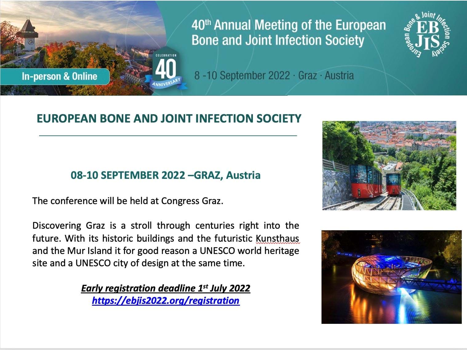 Informasjon om Europeisk Bone and Joint Infektion Society