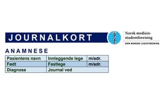 Miniatyrbilde av journalkort hos Nmf.