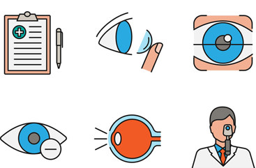 Bilde av illustrasjon knyttet til øyelege og spesialiteten oftalmologi.