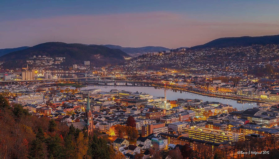 Bilde av Drammen by.