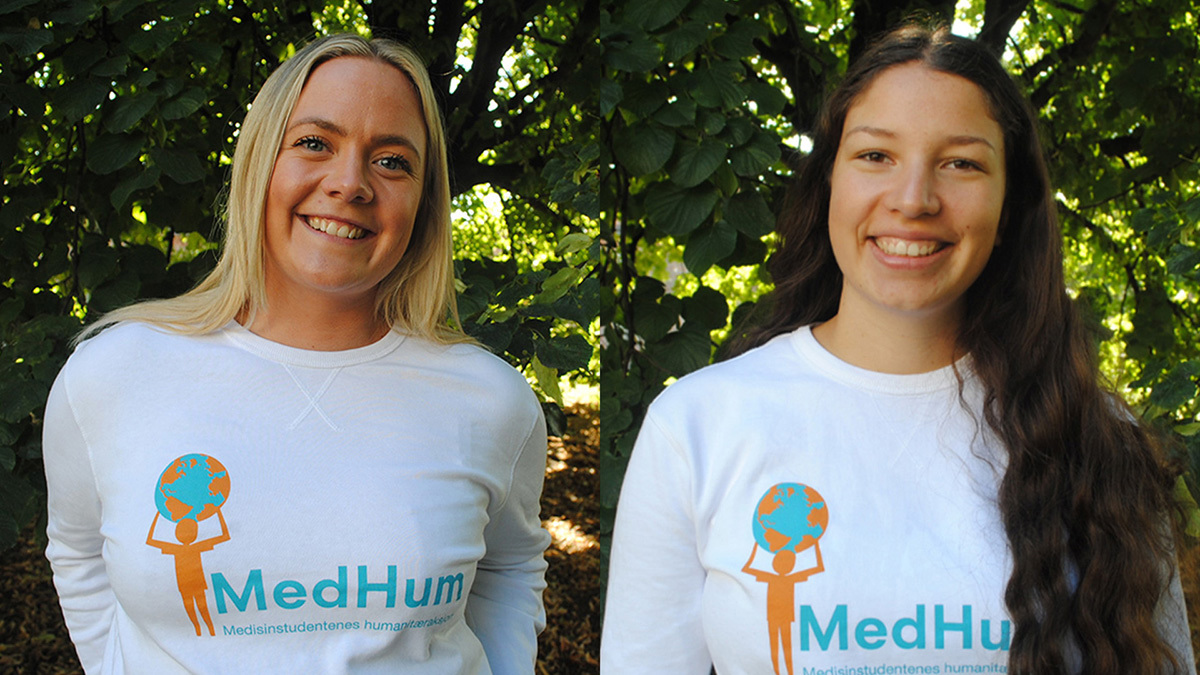 LEDERDUO: Leder i MedHum 2021/2022, Amalie Fagerli Tegnander (t.v.), og leder i MedHum Oslo 2020/2022, Victoria Helen Ørebech Farfan (t.h.)