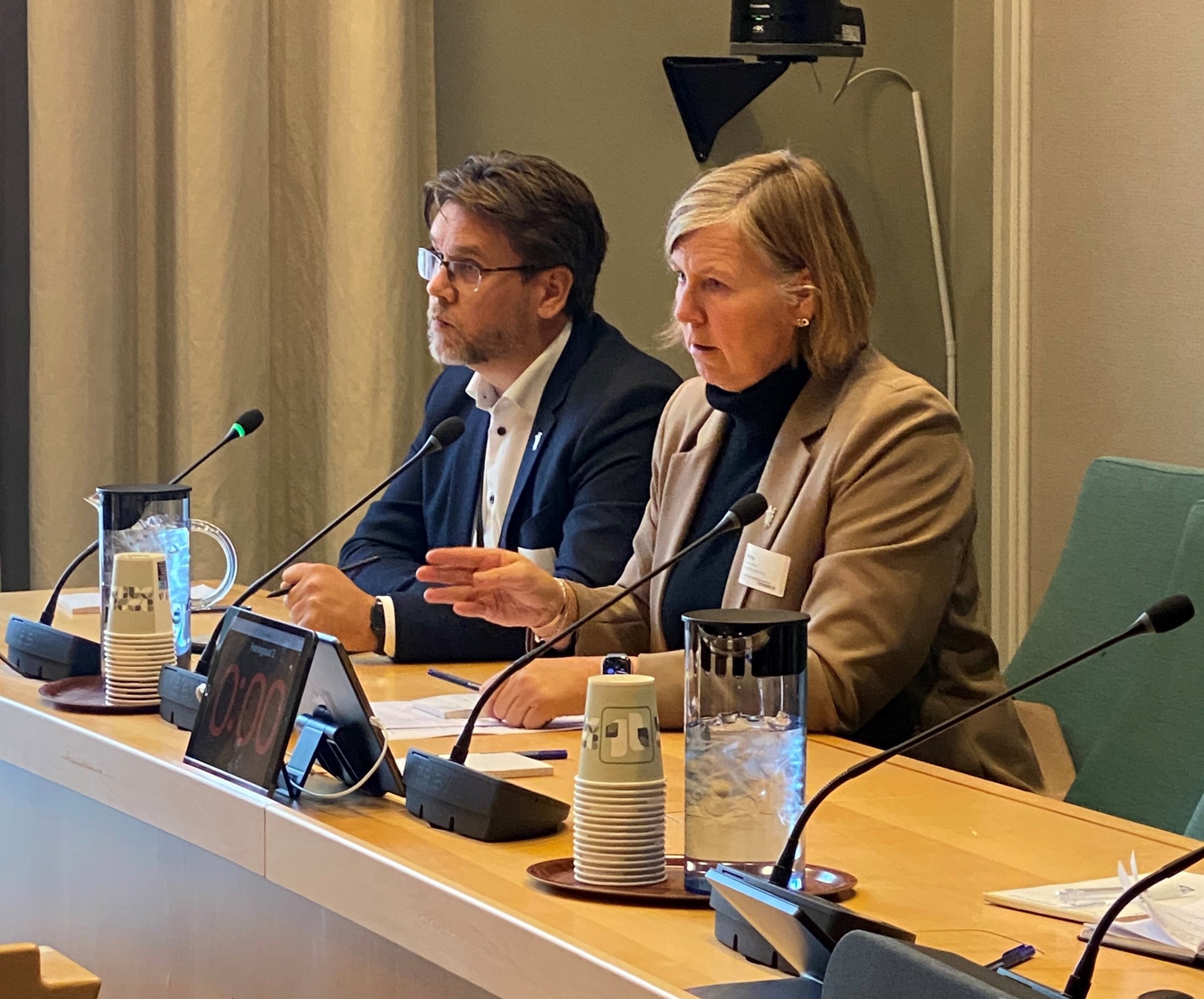 På Stortinget for muntlig høring av Statsbudsjettet 2024