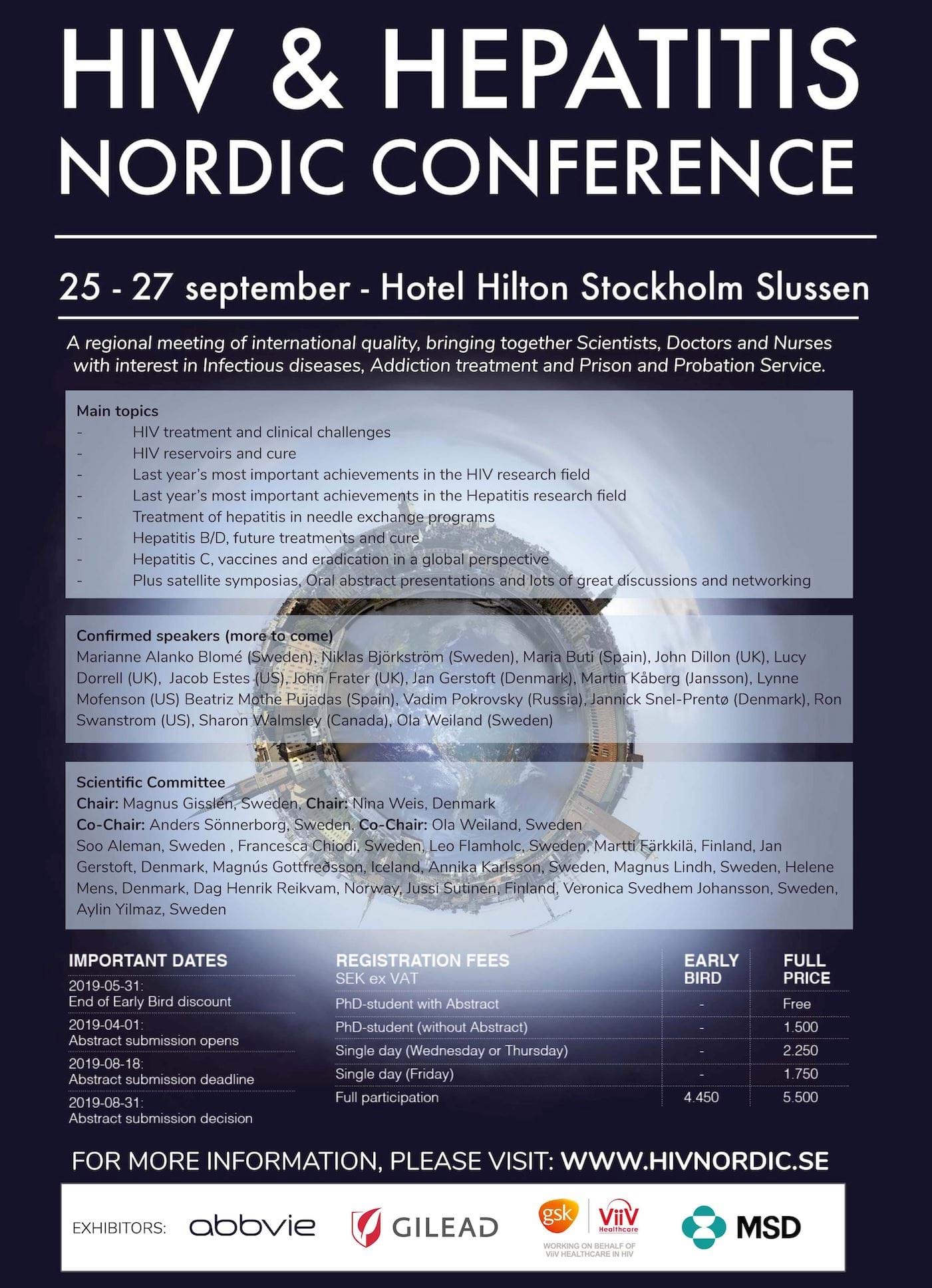 HIV&Hepatitis Nordic Conference plakat