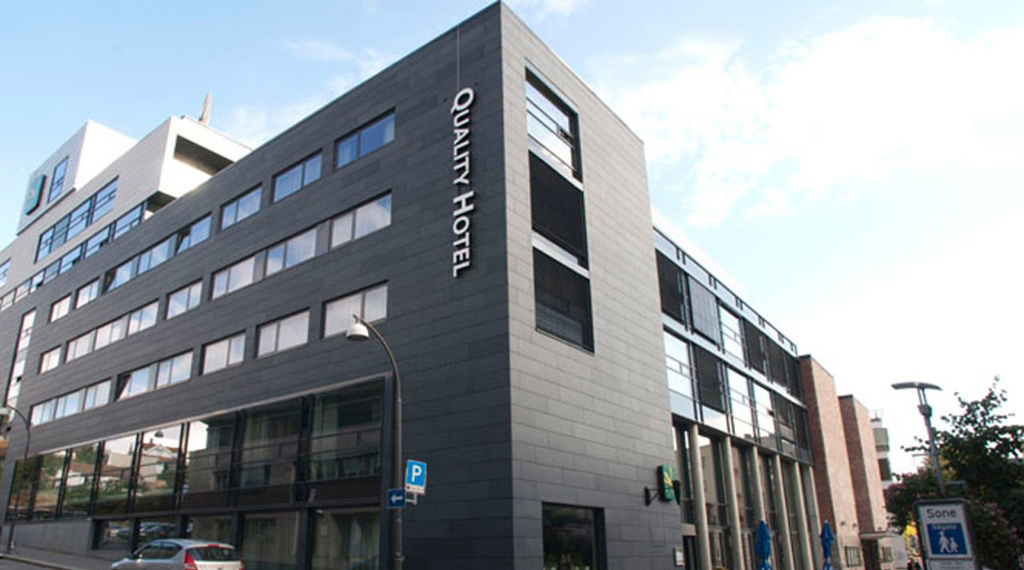 Fasade Quality Hotel i Fredrikstad.