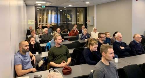 Bilde fra diskusjon om det nye sykehuset i Drammen