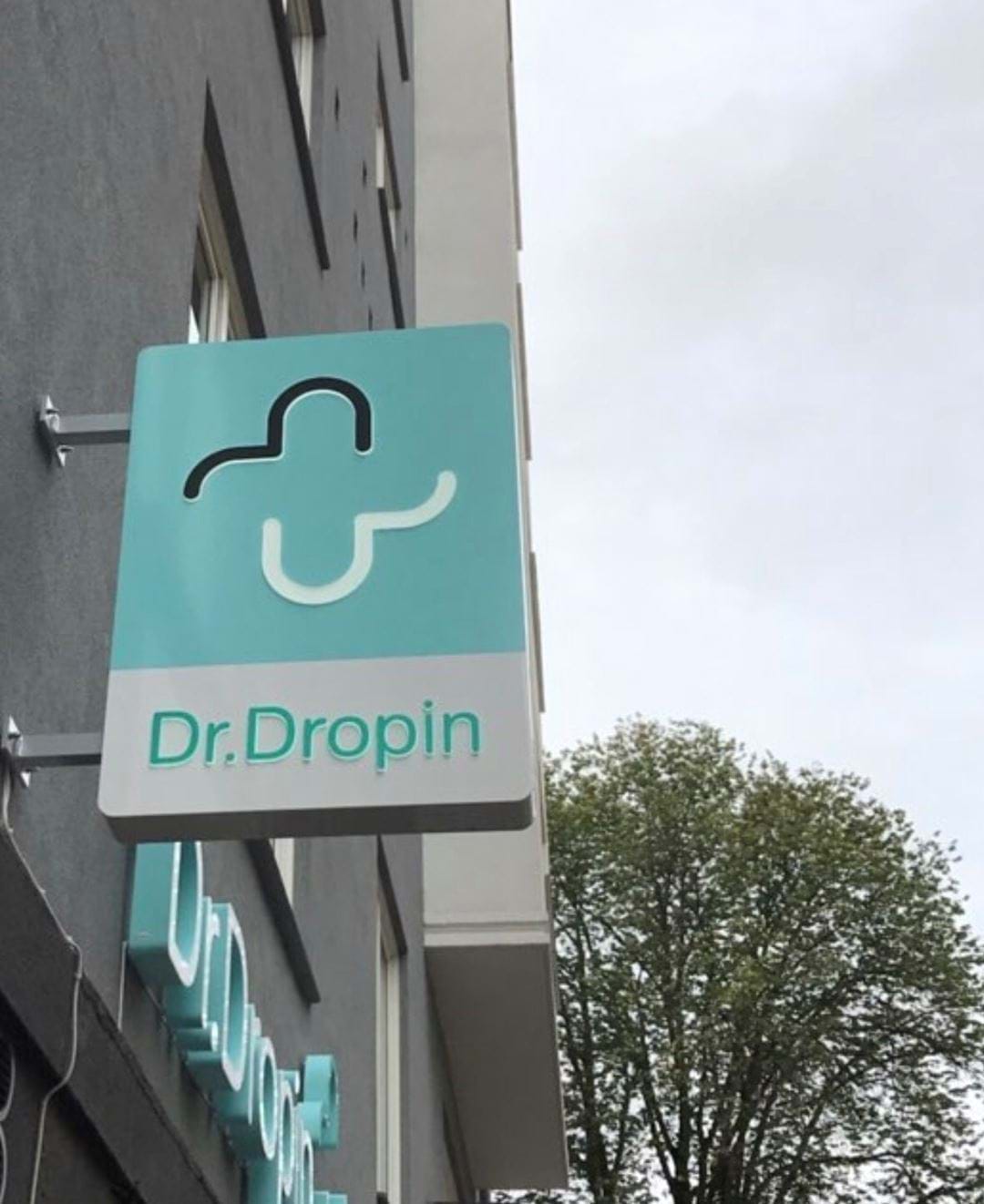 Dr. Drop-in skilt