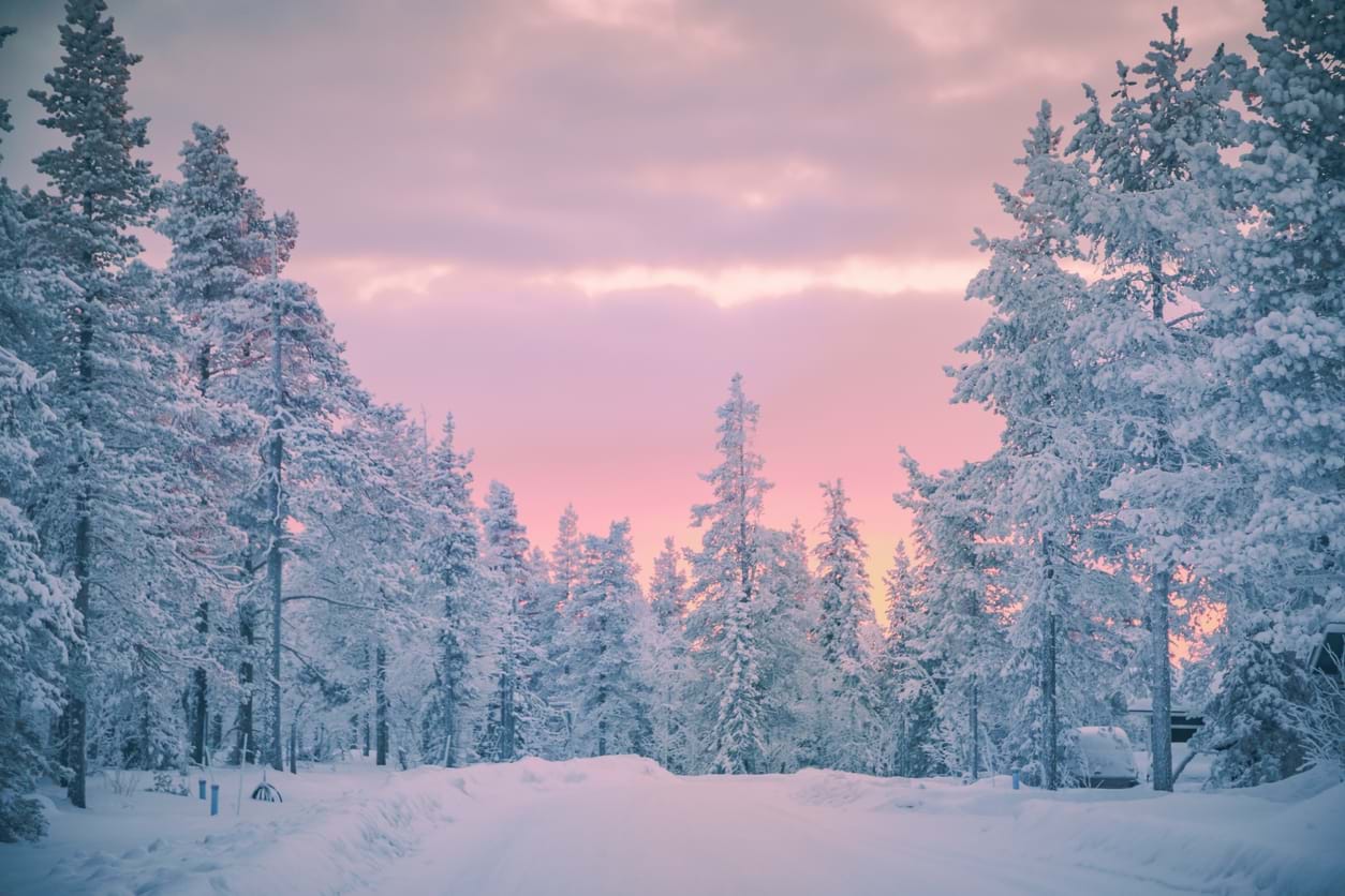 Vinterlandskap fra Lapland i Finland. Foto: Istockphoto Credit: serts