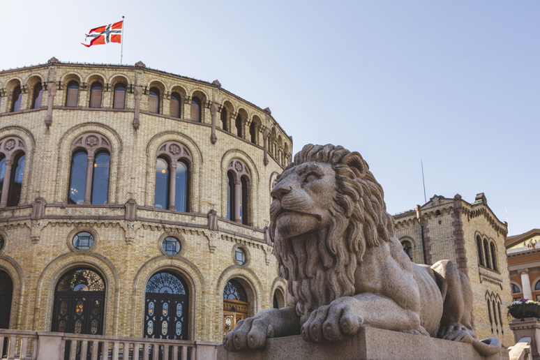 Stortinget fra Løvebakken. Foto: Istockphoto.com
