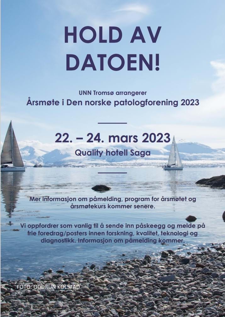 Flyer med informasjon: Hold av datoen for årsmøtet 2023. Foto: O. Kolstad: Vann og seilbåter