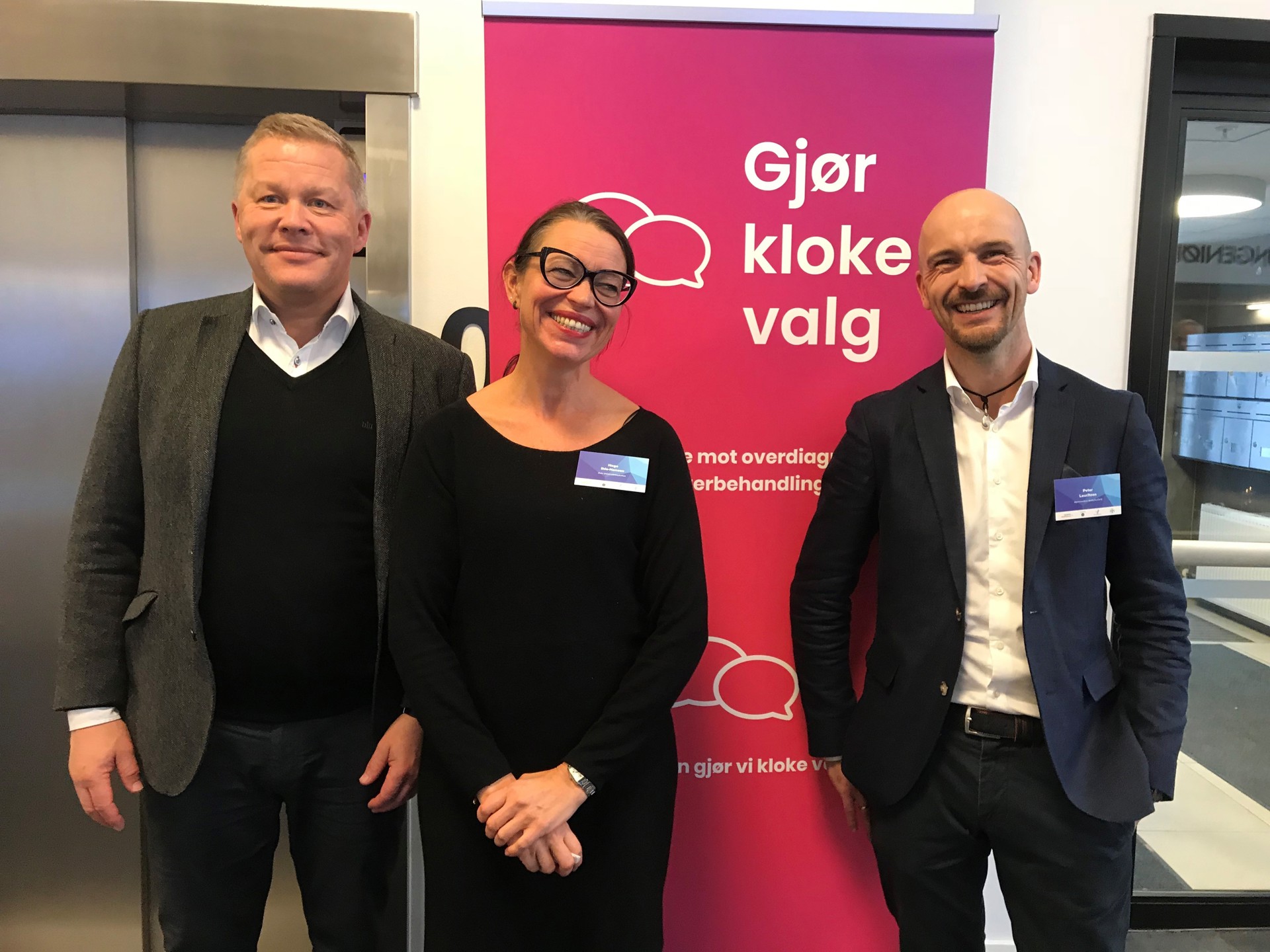 Peter Brelin, Hege-Ihle Hansen og Peter Lauritzen på radiologisk høstmøte